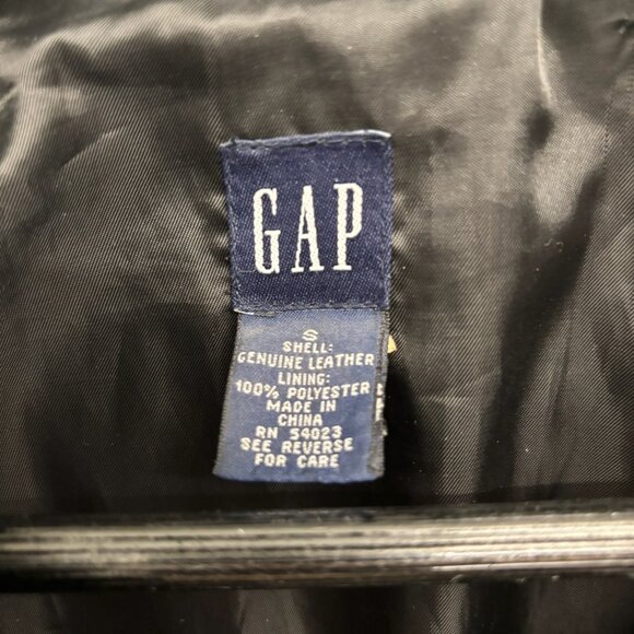 Vintage Gap black leather women's jacket S - Picture 3 of 3